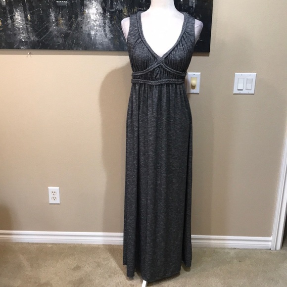 Max Studio Grey/Black Braided Empire Waist Maxi Dress-Size M - Picture 1 of 10